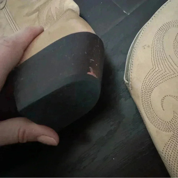 Leather cowgirl boots 7.5 signed - Picture 6 of 6